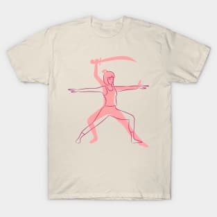 Yoga Pose Warrior Pose Yogi Gift Gym Clothes Fitness T-Shirt